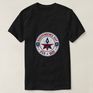 Minimalistisches Abzeichen der USA - Unabhängigkei T-Shirt