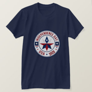 Minimalistisches Abzeichen der USA - Unabhängigkei T-Shirt