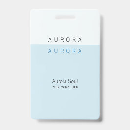 Minimalistisches Abzeichen mit zwei Tonen Blue Nam Ausweis