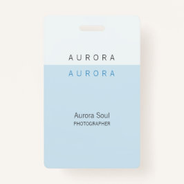 Minimalistisches Abzeichen mit zwei Tonen Blue Nam Ausweis