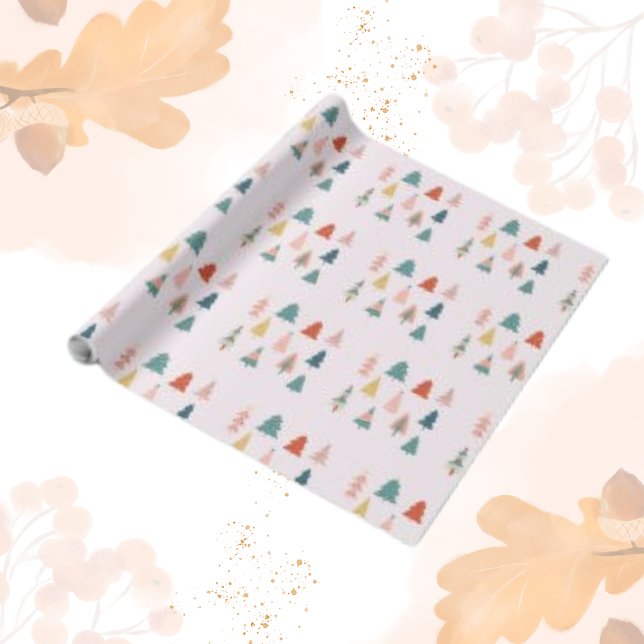 Minimalistisches Advent der Weihnachtsbaumen Geschenkpapier (Von Creator hochgeladen)