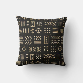 Minimalistisches afrikanisches Mudcloth-Musterkiss Kissen