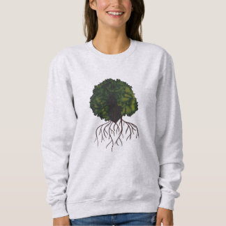 Minimalistisches Afro Hair Brown Woman Collage Art Sweatshirt