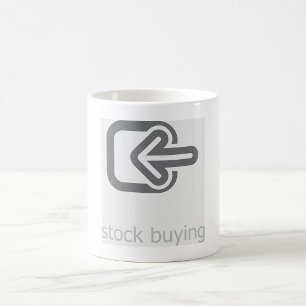 Minimalistisches Aktienkauf-Icon für moderne Finan Kaffeetasse