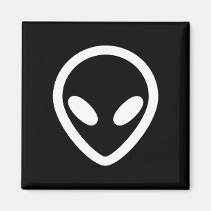 Minimalistisches alien passt Sie auf Magnet