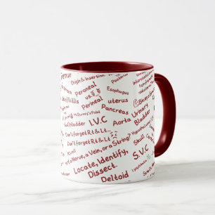 Minimalistisches Anatomie-Muster Medizinischer Fac Tasse