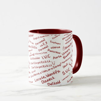 Minimalistisches Anatomie-Muster Medizinischer Fac Tasse