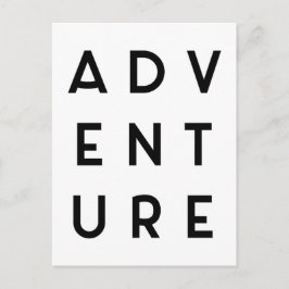 Minimalistisches Angebot für Abenteuer Postkarte