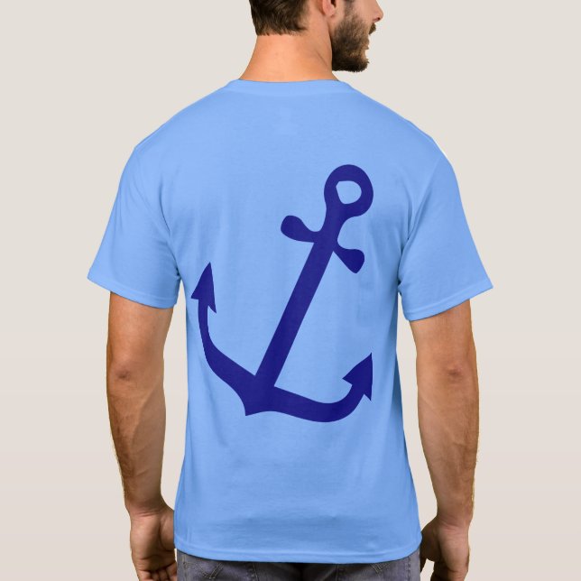 Minimalistisches Ankerdesign T-Shirt (Rückseite)