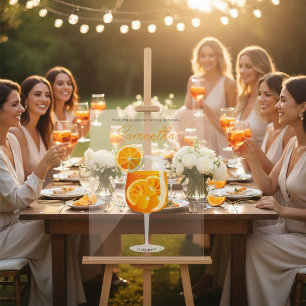 Minimalistisches Aperol Spritz Brautparty Willkomm Acrylschild
