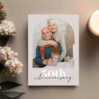Minimalistisches Arch Beige 50. Hochzeitstag