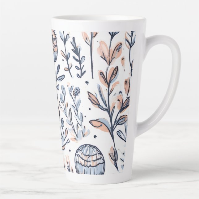 Minimalistisches ästhetisches Design Latte Tasse (Rechts)