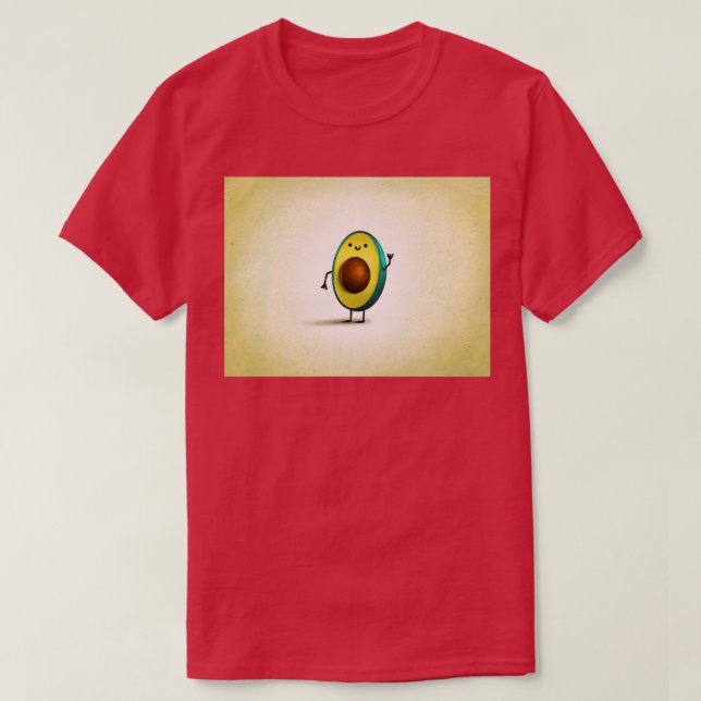 Minimalistisches Avocadodesign T-Shirt (Design vorne)