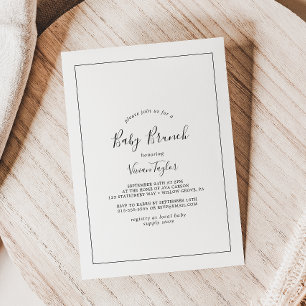 Minimalistisches Baby-Brunch Einladung
