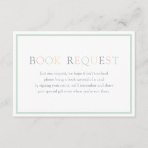 Minimalistisches Babyduschbuch Begleitkarte