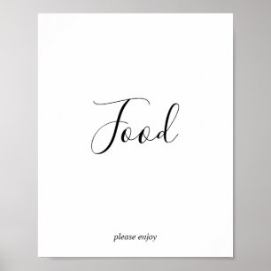 Minimalistisches Babyshower-Essens-Tisch-Schild Poster