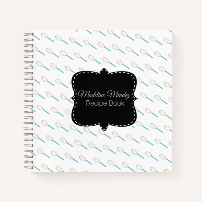 Minimalistisches Baker Whisky Rezept Kochbuch Notizbuch (Vorderseite)