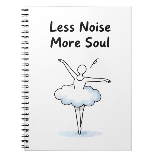 Minimalistisches Balletttänzer Seele Zitat Kunst Notizblock (Vorderseite)