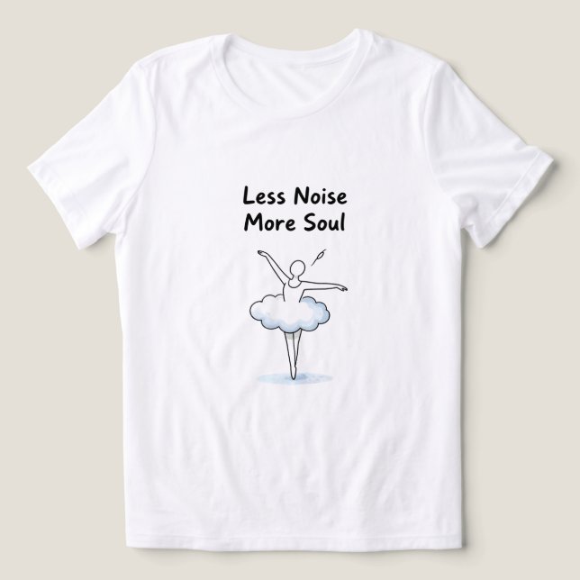 Minimalistisches Balletttänzer Seele Zitat Kunst Tri-Blend Shirt (Design Vorderseite)