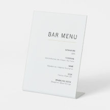 Minimalistisches Bar für Hochzeiten in Weiß und Go