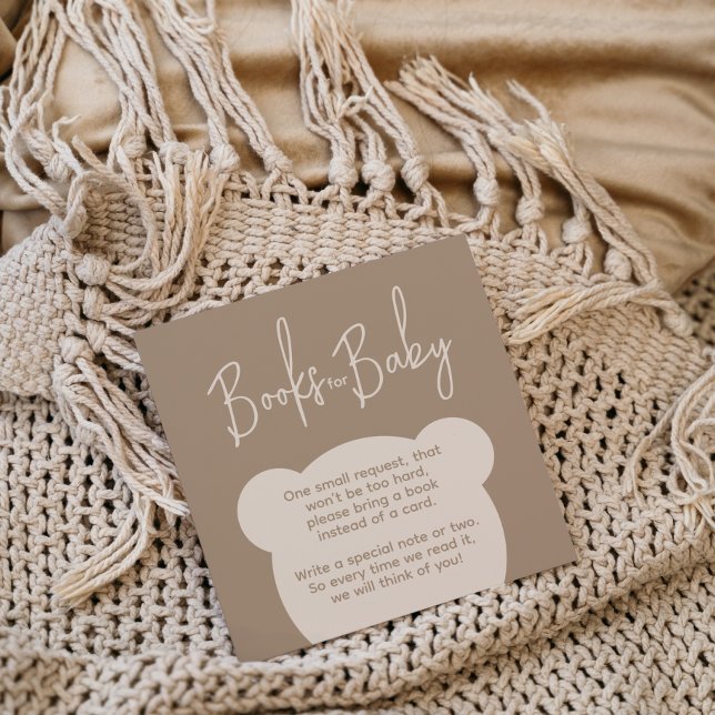 Minimalistisches Bärenduschenbuch Anfrage Begleitkarte (Von Creator hochgeladen)