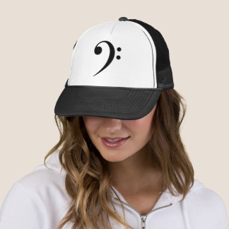 Minimalistisches Bassschlüssel-Musik-Symbol Musikl Truckerkappe