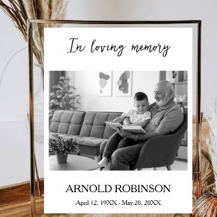 Minimalistisches Begräbniszeichen Einfaches Gedenk Poster