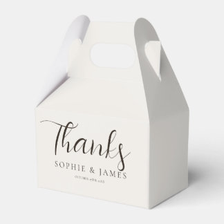 Minimalistisches Beige-Hochzeitsgeschenk Geschenkschachtel