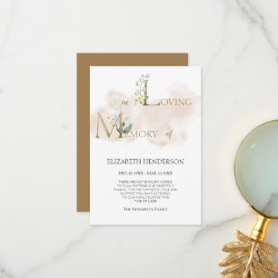 Minimalistisches Beileid Flat Dankeschön Karte