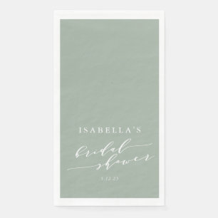 Minimalistisches benutzerdefiniertes Dusty Sage Gr Serviette