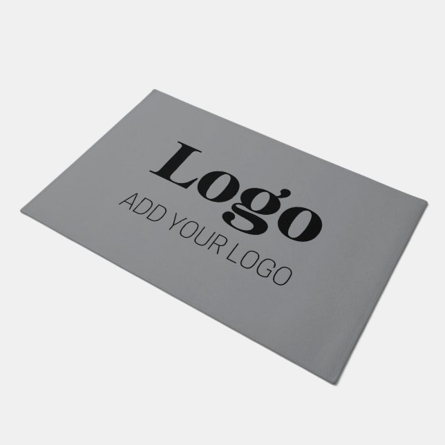 Minimalistisches benutzerdefiniertes Firmenlogo Fußmatte (Schrägansicht)