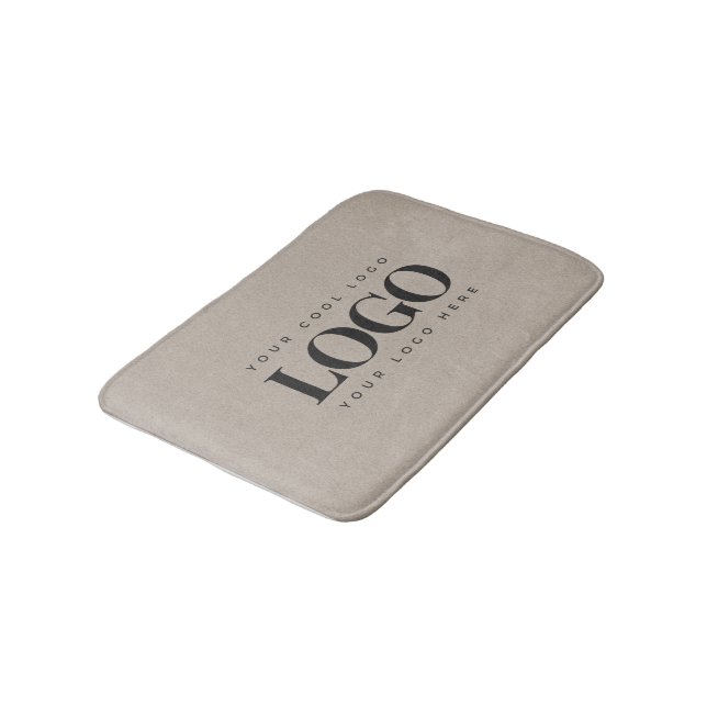 Minimalistisches benutzerdefiniertes Firmenlogo Kr Badematte (Schrägansicht)