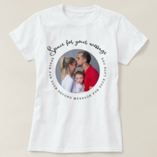 Minimalistisches benutzerdefiniertes Foto mit krei T-Shirt