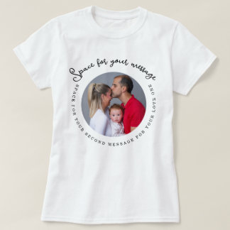 Minimalistisches benutzerdefiniertes Foto mit krei T-Shirt
