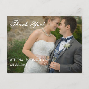 Minimalistisches benutzerdefiniertes Foto Vielen D Ankündigungspostkarte