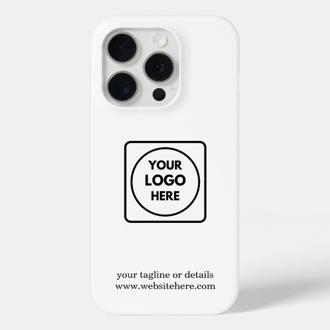 Minimalistisches benutzerdefiniertes Geschäftslogo Case-Mate iPhone Hülle (Rückseite)