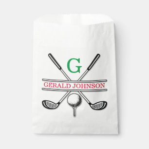 Minimalistisches, benutzerdefiniertes Golf Monogra Geschenktütchen