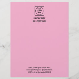 Minimalistisches benutzerdefiniertes Logo-Text-Pro Briefbogen