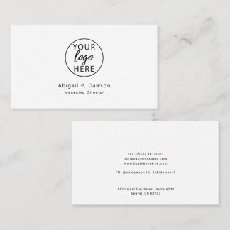 Minimalistisches benutzerdefiniertes Logo Visitenkarte