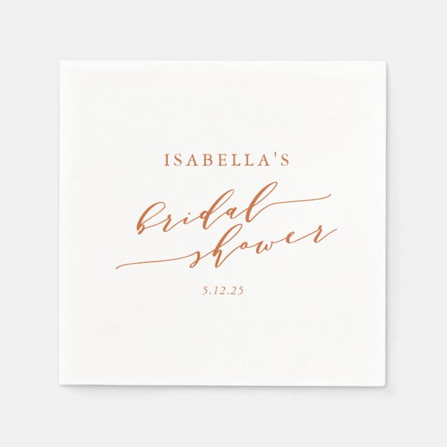 Minimalistisches benutzerdefiniertes Rust-Text-Boh Serviette (Vorderseite)