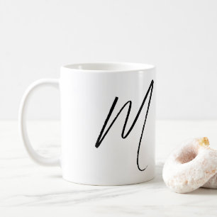 Minimalistisches benutzerdefiniertes Skript-Monogr Kaffeetasse
