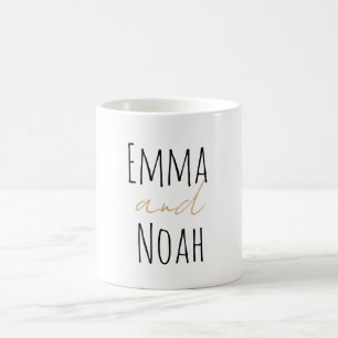 Minimalistisches benutzerdefiniertes Skript-Typogr Kaffeetasse