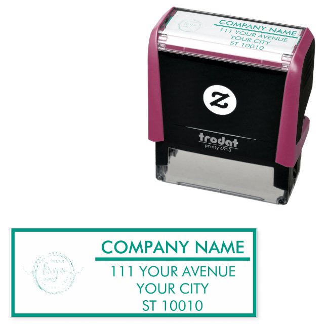 Minimalistisches, benutzerdefiniertes Unternehmen Permastempel (Beispiel)