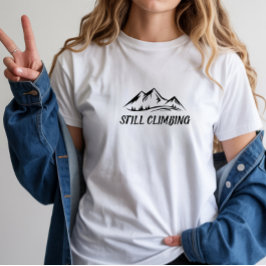 Minimalistisches Berg-Shirt mit einfachem Liniende Tri-Blend Shirt