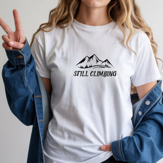 Minimalistisches Berg-Shirt mit einfachem Liniende Tri-Blend Shirt