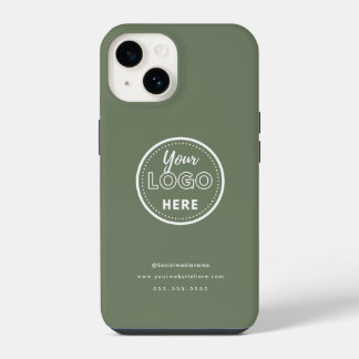 Minimalistisches beruflich-Branding-Logo-Seite Grü iPhone 14 Hülle