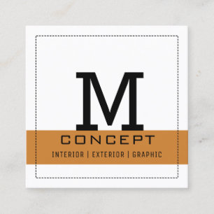 Minimalistisches Berufliches Elegantes Bronze Whit Quadratische Visitenkarte