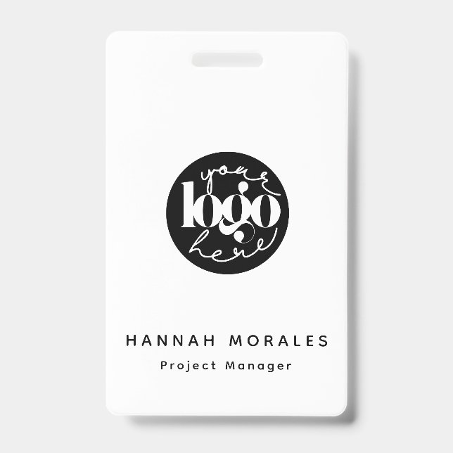 Minimalistisches Berufliches Firmenlogo Ausweis (Vorderseite)