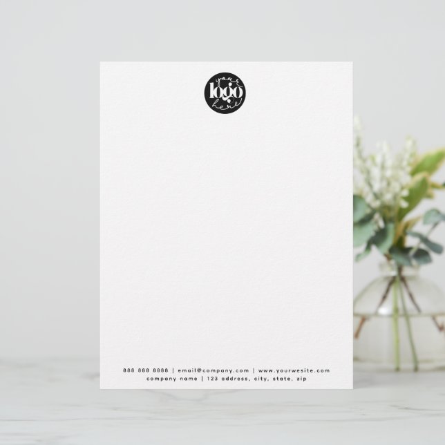 Minimalistisches Berufliches Firmenlogo Briefbogen (Stehend Vorderseite)