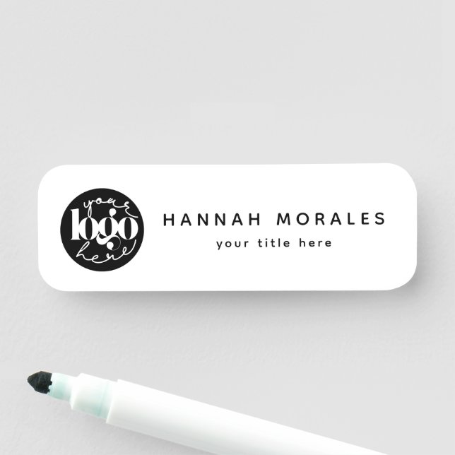 Minimalistisches Berufliches Firmenlogo Namensschild (Beispiel)